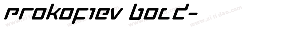 Prokofiev Bold字体转换